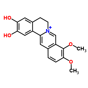 Dibenzoa,gquinolizinium,5,6-dihydro-2,3-dihydroxy-9,10-dimethoxy- Structure,25459-91-0Structure