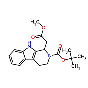 1H-Pyrido[3,4-b]indole-1-acetic acid, 2-[(1,1-dimethylethoxy)carbonyl]-2,3,4,9-tetrahydro-, methyl ester Structure,256407-56-4Structure