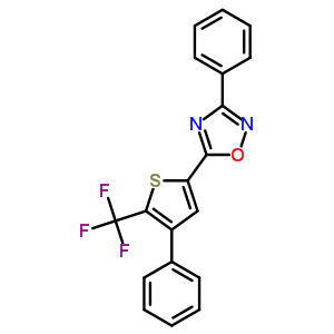 3-Phenyl-5-4-phenyl-5-(trifluoromethyl)-2-thienyl-1,2,4-oxadiazole Structure,256414-81-0Structure