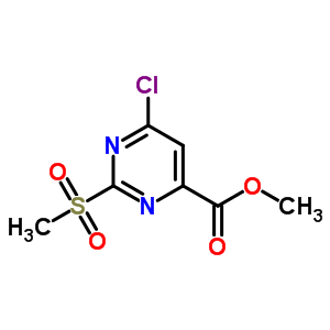 6-氯-2-(甲基磺酰基)-4-嘧啶羧酸甲酯结构式_25742-28-3结构式