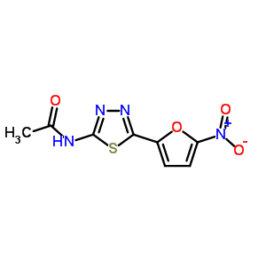 Acetamide,n-[5-(5-nitro-2-furanyl)-1,3,4-thiadiazol-2-yl]- Structure,2578-75-8Structure