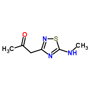 1-(5-甲基氨基-[1,2,4]噻二唑-3-基)-2-丙酮结构式_257862-97-8结构式