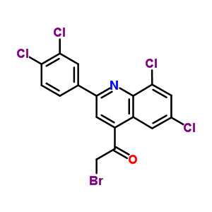 Ethanone,2-bromo-1-[6,8-dichloro-2-(3,4-dichlorophenyl)-4-quinolinyl]- Structure,25840-28-2Structure