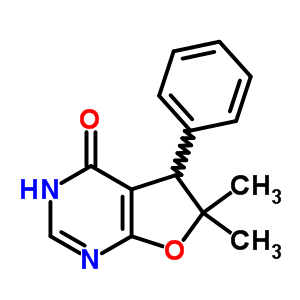 Furo[2,3-d]pyrimidin-4(3h)-one,5,6-dihydro-6,6-dimethyl-5-phenyl- Structure,25844-51-3Structure