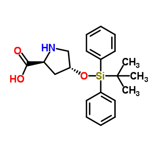 反式-4-(叔丁基二苯基甲硅烷基氧基)-L-脯氨酸结构式_259212-61-8结构式