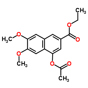 4-(乙酰基氧基)-6,7-二甲氧基-2-萘羧酸乙酯结构式_25932-96-1结构式