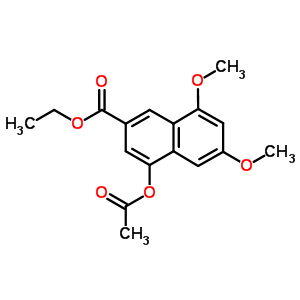 4-(乙酰基氧基)-6,8-二甲氧基-2-萘羧酸乙酯结构式_25932-97-2结构式