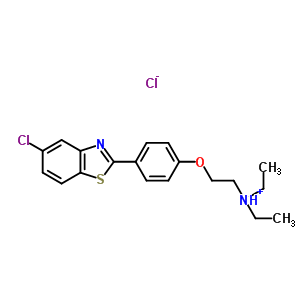 Ethanamine,2-[4-(5-chloro-2-benzothiazolyl)phenoxy]-n,n-diethyl-, hydrochloride (1:1) Structure,2607-31-0Structure