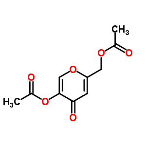 4H-pyran-4-one,5-(acetyloxy)-2-[(acetyloxy)methyl]- Structure,26209-93-8Structure