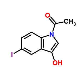 Ethanone,1-(3-hydroxy-5-iodo-1h-indol-1-yl)- Structure,26490-99-3Structure