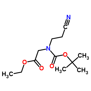 [Tert-butoxycarbonyl-(2-cyano-ethyl)-amino]-acetic acid ethyl ester Structure,266353-18-8Structure