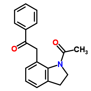 Ethanone,2-(1-acetyl-2,3-dihydro-1h-indol-7-yl)-1-phenyl- Structure,2665-70-5Structure