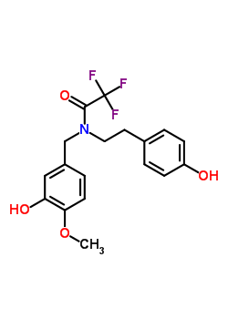 Acetamide,2,2,2-trifluoro-n-[(3-hydroxy-4-methoxyphenyl)methyl]-n-[2-(4-hydroxyphenyl)ethyl]- Structure,26668-50-8Structure