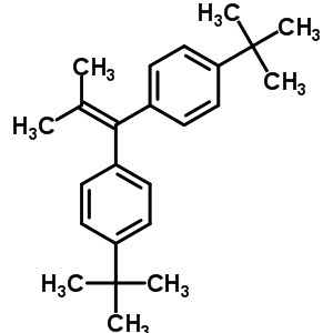 (8CI)-1,1-双(p-叔丁基苯基)-2-甲基-丙烯结构式_26957-37-9结构式