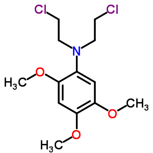 Benzenamine,n,n-bis(2-chloroethyl)-2,4,5-trimethoxy- Structure,27096-57-7Structure