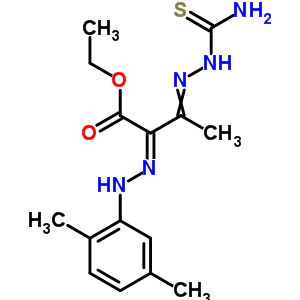 3-[2-(氨基硫氧代甲基)肼基]-2-[2-(2,5-二甲基苯基)肼基]-丁酸乙酯结构式_27115-79-3结构式