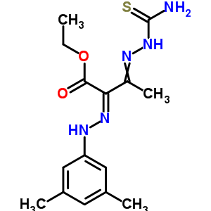 3-[2-(氨基硫氧代甲基)肼基]-2-[2-(3,5-二甲基苯基)肼基]-丁酸乙酯结构式_27115-80-6结构式