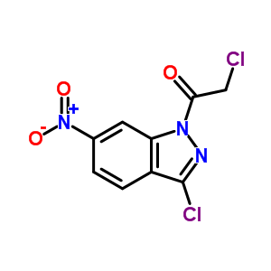 Ethanone,2-chloro-1-(3-chloro-6-nitro-1h-indazol-1-yl)- Structure,27232-75-3Structure