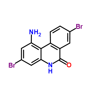 6(5H)-phenanthridinone,1-amino-3,8-dibromo- Structure,27375-03-7Structure