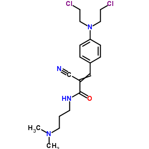 2-Propenamide,3-[4-[bis(2-chloroethyl)amino]phenyl]-2-cyano-n-[3-(dimethylamino)propyl]- Structure,27466-70-2Structure