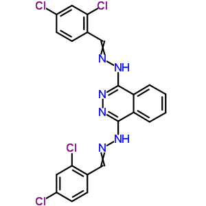 Benzaldehyde,2,4-dichloro-, 1,4-phthalazinediyldihydrazone (8ci) Structure,27702-21-2Structure