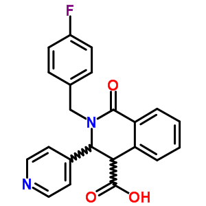 2-(4-Fluorobenzyl)-1-oxo-3-pyridin-4-yl-1,2,3,4-tetrahydroisoquinoline-4-carboxylic acid Structure,278782-55-1Structure