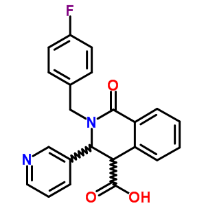 2-(4-Fluorobenzyl)-1-oxo-3-pyridin-3-yl-1,2,3,4-tetrahydroisoquinoline-4-carboxylic acid Structure,281206-13-1Structure