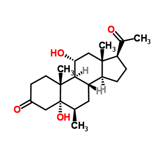 (6CI,8CI)-5,11a-二羟基-6b-甲基-5a-孕甾烷-3,20-二酮结构式_28439-51-2结构式