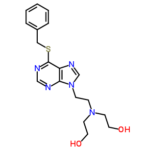 Ethanol,2,2-[[2-[6-(benzylthio)-9h-purin-9-yl]ethyl]imino]di-(7ci,8ci) Structure,2846-68-6Structure