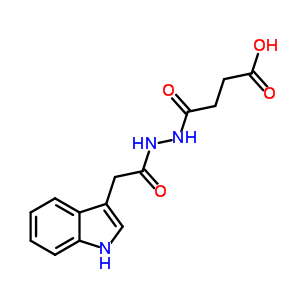 Butanedioic acid,1-[2-[2-(1h-indol-3-yl)acetyl]hydrazide] Structure,28558-68-1Structure