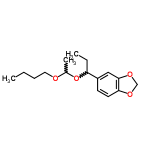 1,3-Benzodioxole,5-[1-(1-butoxyethoxy)propyl]- Structure,28578-07-6Structure