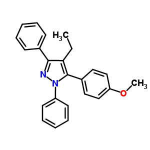 1,3-Diphenyl-4-ethyl-5-(4-methoxyphenyl)-1h-pyrazole Structure,289725-89-9Structure