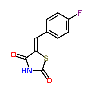 (Z)-5-(4-氟亚苄基)噻唑烷-2,4-二酮结构式_291536-35-1结构式