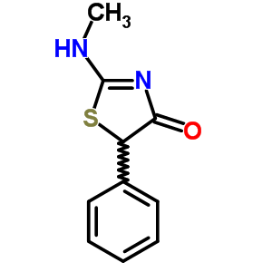 4(5H)-thiazolone,2-(methylamino)-5-phenyl- Structure,2933-32-6Structure