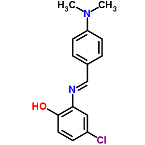 Phenol,4-chloro-2-[[[4-(dimethylamino)phenyl]methylene]amino]- Structure,29644-89-1Structure