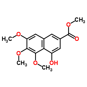 4-Hydroxy-5,6,7-trimethoxy-2-naphthalenecarboxylic acid methyl ester Structure,2982-17-4Structure