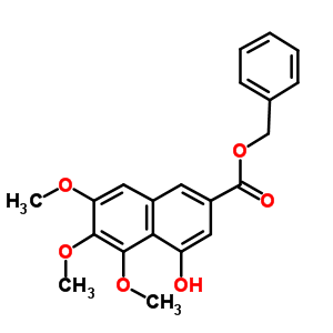 4-Hydroxy-5,6,7-trimethoxy-2-naphthalenecarboxylic acid phenylmethyl ester Structure,2982-18-5Structure