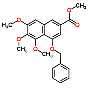 5,6,7-Trimethoxy-4-(phenylmethoxy)-2-naphthalenecarboxylic acid methyl ester Structure,2982-20-9Structure