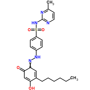 Benzenesulfonamide,4-[2-(5-hexyl-2,4-dihydroxyphenyl)diazenyl]-n-(4-methyl-2-pyrimidinyl)- Structure,29822-13-7Structure