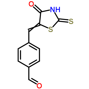 Benzaldehyde,4-[(4-oxo-2-thioxo-5-thiazolidinylidene)methyl]- Structure,29947-17-9Structure