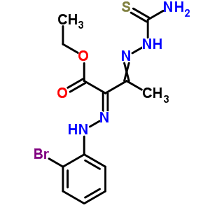 Butanoic acid,3-[2-(aminothioxomethyl)hydrazinylidene]-2-[2-(2-bromophenyl)hydrazinylidene]-,ethyl ester Structure,29979-84-8Structure