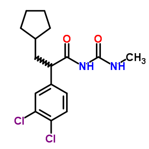 3,4-Dichloro-alpha-(cyclopentylmethyl )-n-((methylamino)carbonyl )benzeneacetamide Structure,300354-43-2Structure