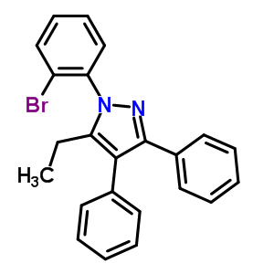 1-(2-Bromophenyl)-5-ethyl-3,4-diphenyl-1h-pyrazole Structure,300658-42-8Structure