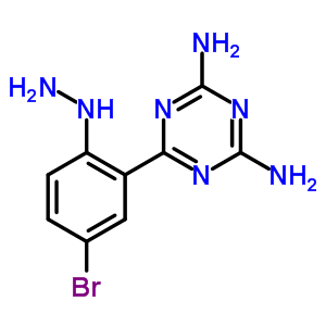 1,3,5-Triazine-2,4-diamine,6-(5-bromo-2-hydrazinylphenyl)- Structure,30101-80-5Structure