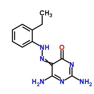 4(3H)-pyrimidinone,2,6-diamino-5-[2-(2-ethylphenyl)diazenyl]- Structure,30188-93-3Structure