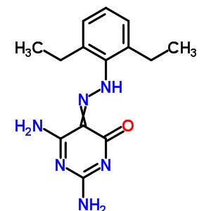 4(3H)-pyrimidinone,2,6-diamino-5-[2-(2,6-diethylphenyl)diazenyl]- Structure,30189-02-7Structure