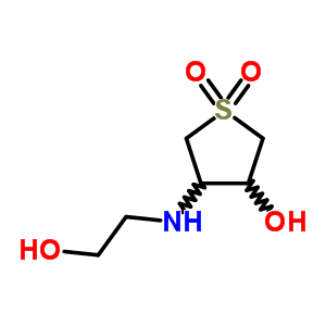 4-(2-羟基乙基氨基)-1,1-二氧代四氢-1-lambda*6*-噻吩-3-醇结构式_302581-36-8结构式