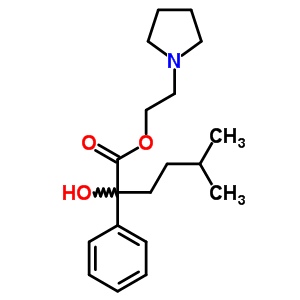 Benzeneacetic acid, a-hydroxy-a-(3-methylbutyl)-,2-(1-pyrrolidinyl)ethyl ester, hydrochloride (1:1) Structure,3026-46-8Structure