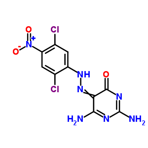 4(3H)-pyrimidinone,2,6-diamino-5-[2-(2,5-dichloro-4-nitrophenyl)diazenyl]- Structure,30296-47-0Structure