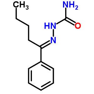 Hydrazinecarboxamide,2-(1-phenylpentylidene)- Structure,3030-96-4Structure